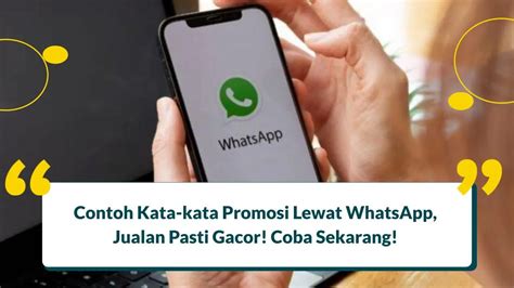 Jual Contoh Kata Promosi Melalui Whatsapp